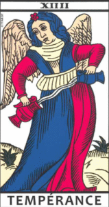 Tarot de Marseille : carte de la Tempérance