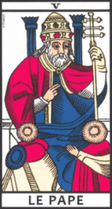 La carte du Pape dans le tarot de Marseille
