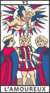 L'Amoureux : arcane 6 du Tarot de Marseille